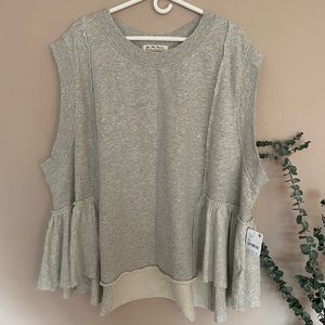 NWT Free People We the Free Sweatshirt Tank Size XL